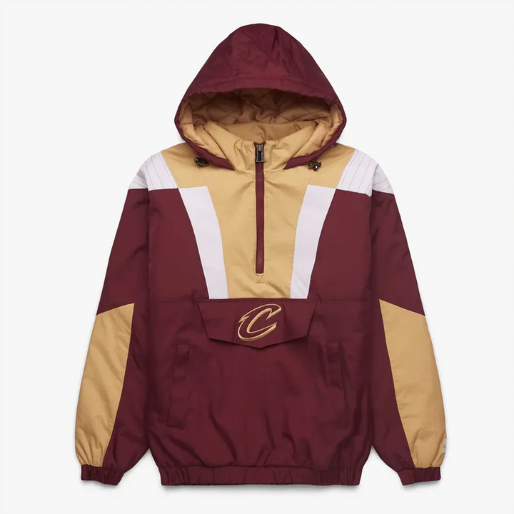Cleveland Cavaliers pullover half-zip jacket front view in USA