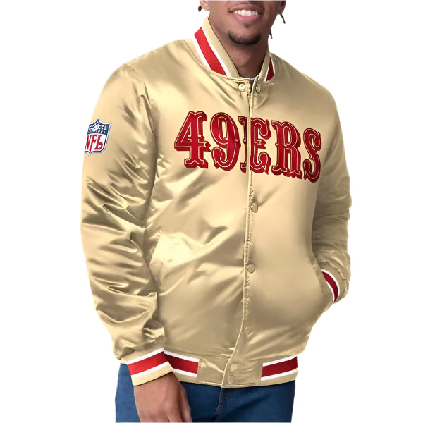 San Francisco 49ers Closer Gold Satin Jacket