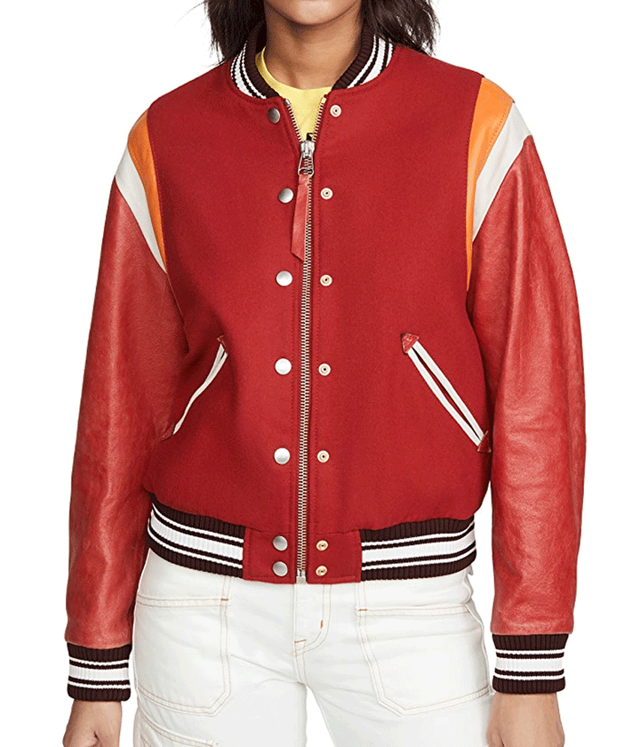 Golden Goose Scarlett Bomber Jacket front view in USA