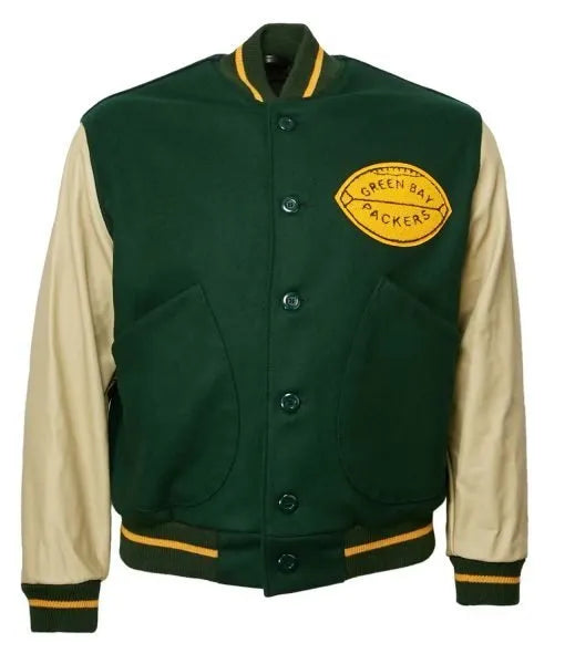 Green Bay Packers 1950 varsity jacket front view in USA