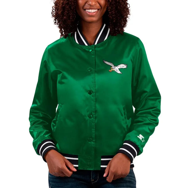 NFL Philadelphia Eagles Satin Jacket Jacket Men and Women