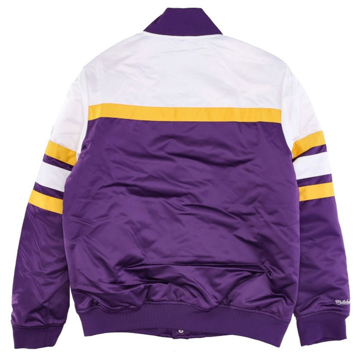 Hardwood Classics Script LA Lakers Satin Jacket Back View