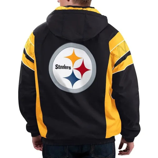 Half-zip Steelers hoodie for men

