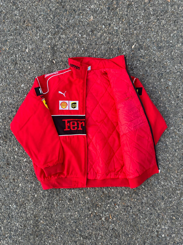 Scuderia Ferrari Formula 1 Red Racing Jacket in American Style