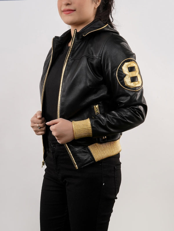 David Puddy Inspired 8 Ball Leather Jacket for men and women in USA