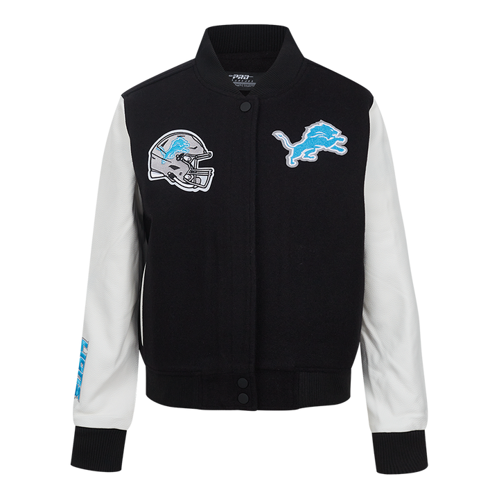 NFL Detroit Lions Classic Wool Varsity Jacket Front View