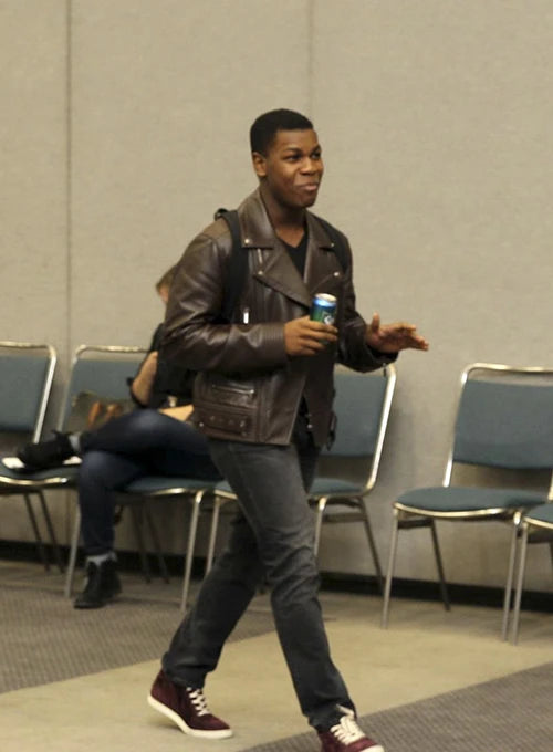 Sleek and Stylish: John Boyega Leather Jacket in France style