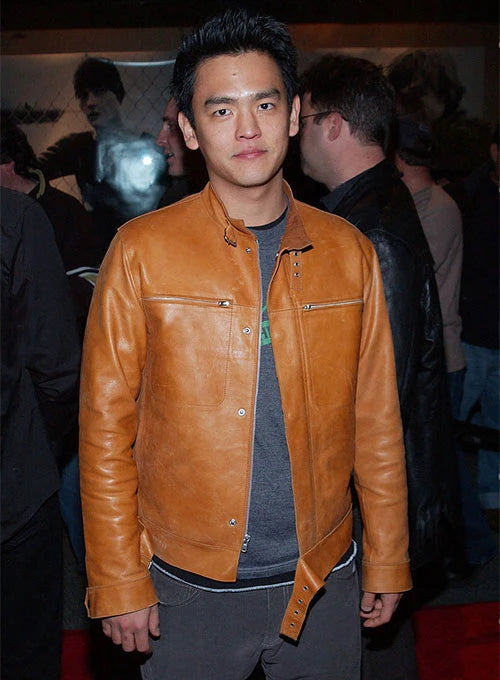 John Cho's Impressive Leather Jacket in USA market