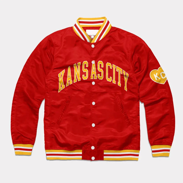 NFL Arch Kansas City Satin Jacket Men and Women