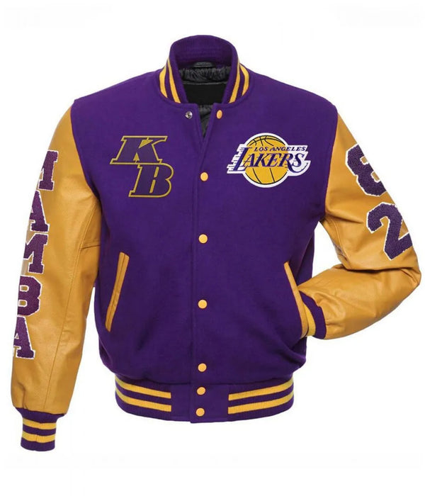 Los Angeles Lakers Kobe Bryant Mamba Letterman Jacket
