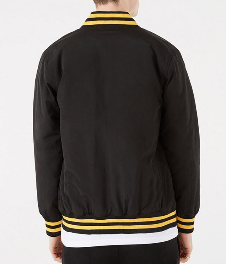 LA Lakers Black Patch Logo Jacket Back View