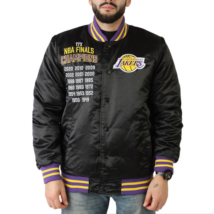LA Lakers Champions 17X Jacket Front View 