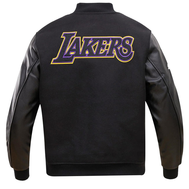 LA Lakers Classic Varsity Jacket Back View  Style Two 