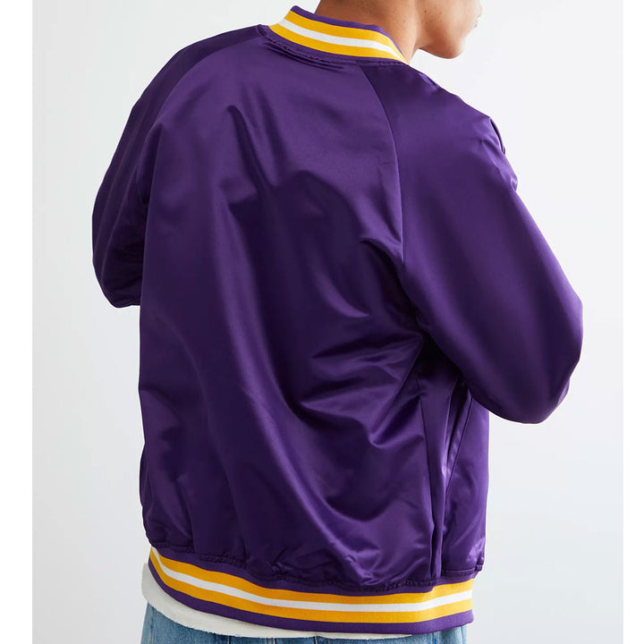 LA Lakers Lightweight Black Satin Jacket