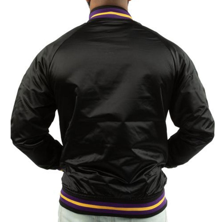 LA Lakers Lightweight Black Satin Jacket