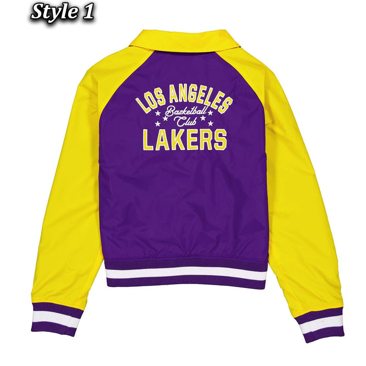 LA Lakers Purple and Yellow Throwback Jacket