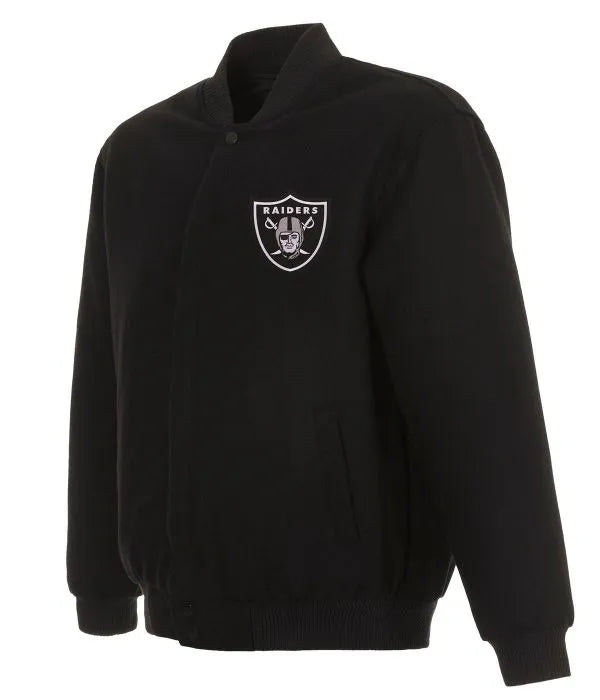 Black wool Las Vegas Raiders bomber jacket in USA