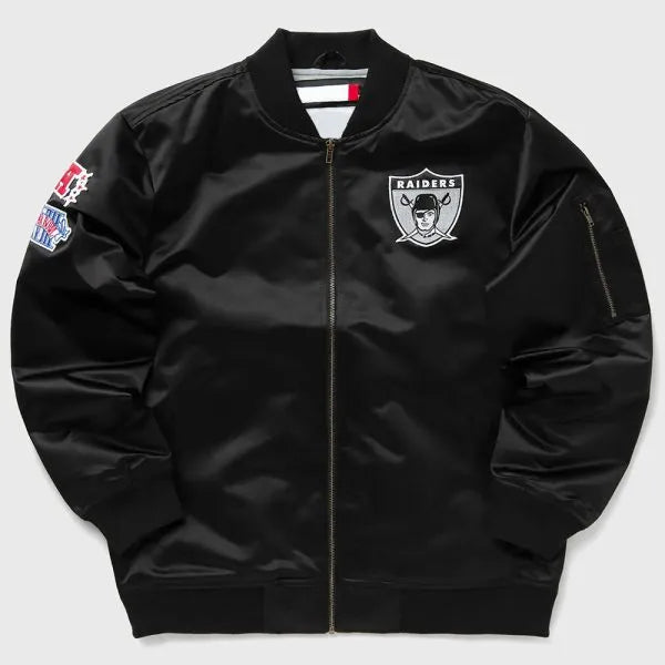 Las Vegas Raiders bomber jacket with logo embroidery in USA