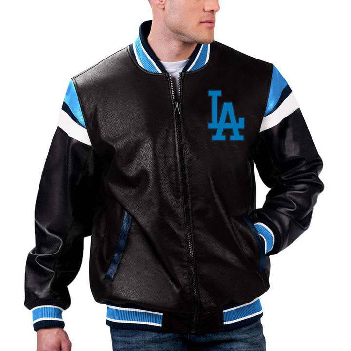 Los Angeles Dodgers leather outerwear in France style