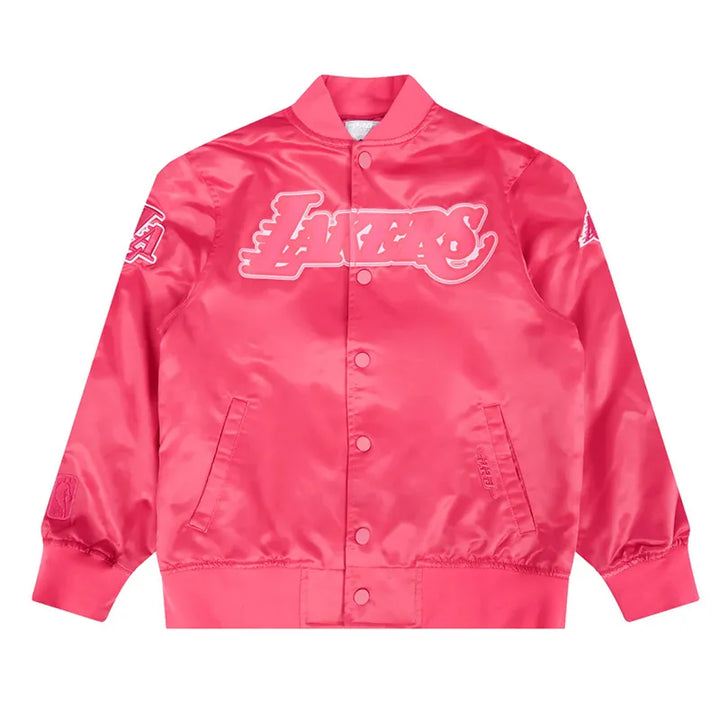 NBA Los Angeles Lakers Triple Pink Satin Jacket