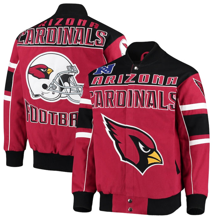 Arizona Cardinals Blitz cotton twill varsity jacket

