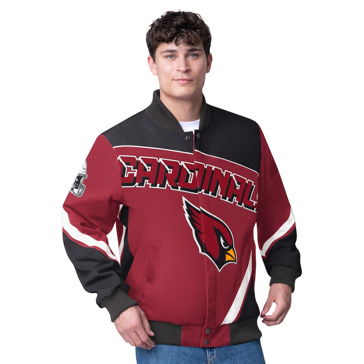Arizona Cardinals Maximum Racing Jacket front view

