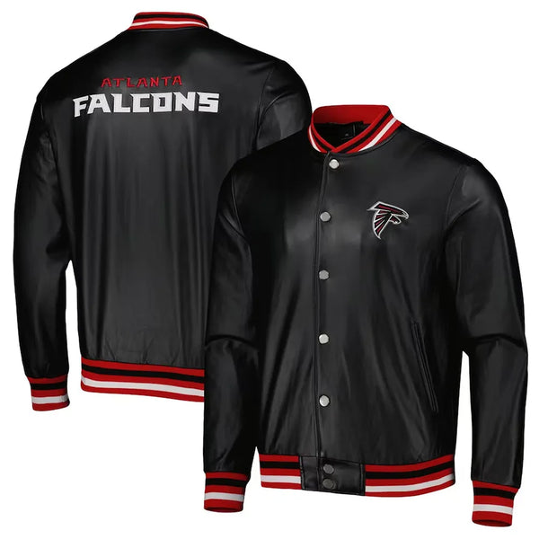 NFL Atlanta Falcons Faux leather Jacket For Men & Women