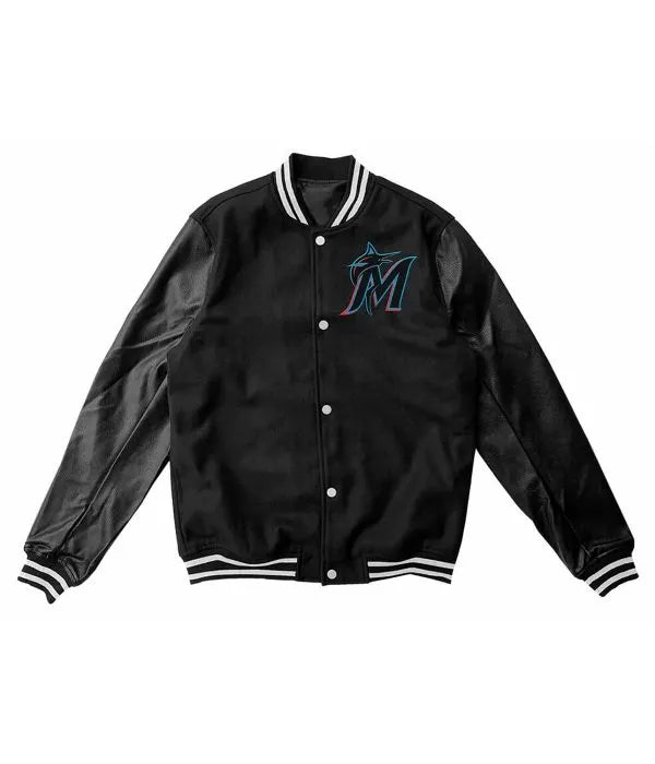 Miami Marlins black letterman varsity jacket in USA
