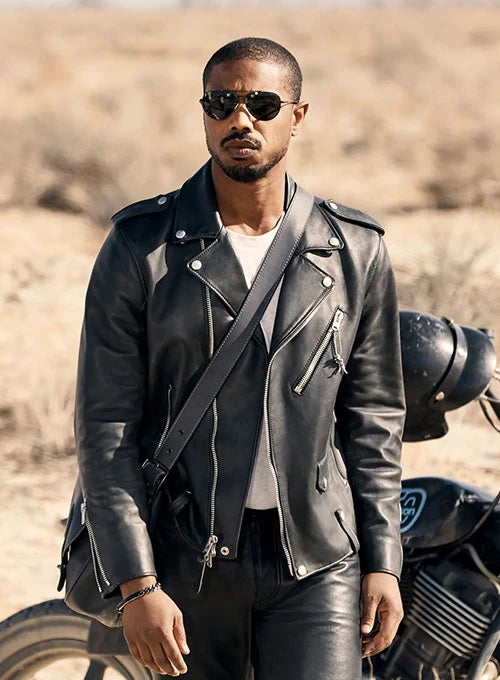 Michael B. Jordan Signature Leather Jacket in  USA market