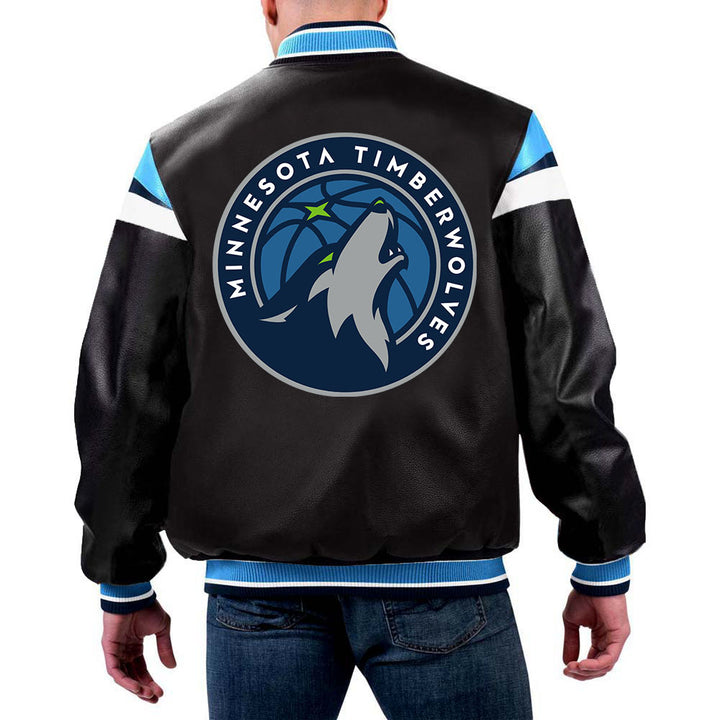 NBA Minnesota Timberwolves Leather Jacket for Men and Women in USA