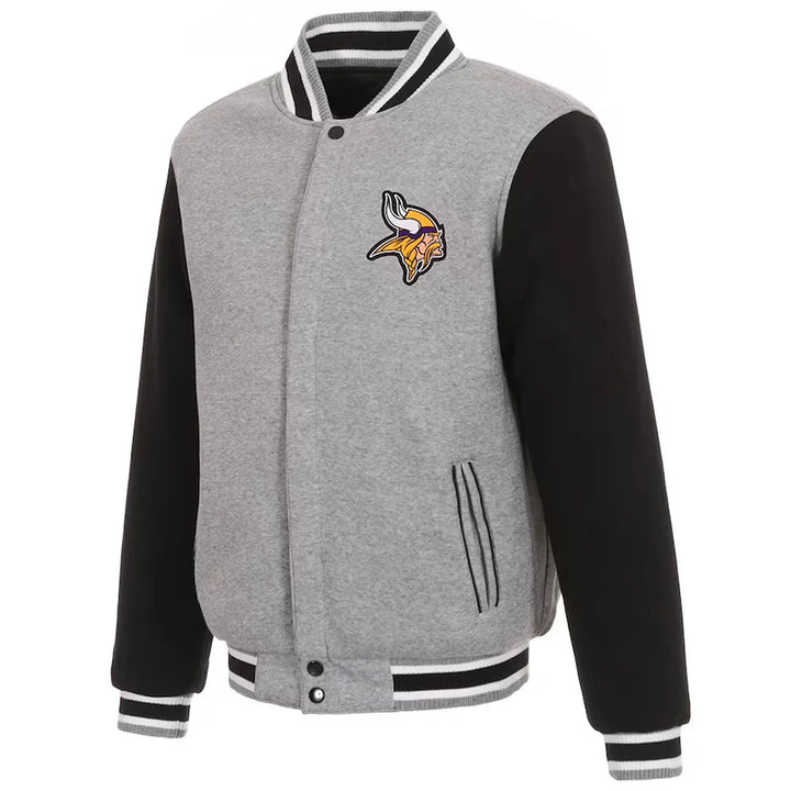 minnesota vikings varsity wool jacket

