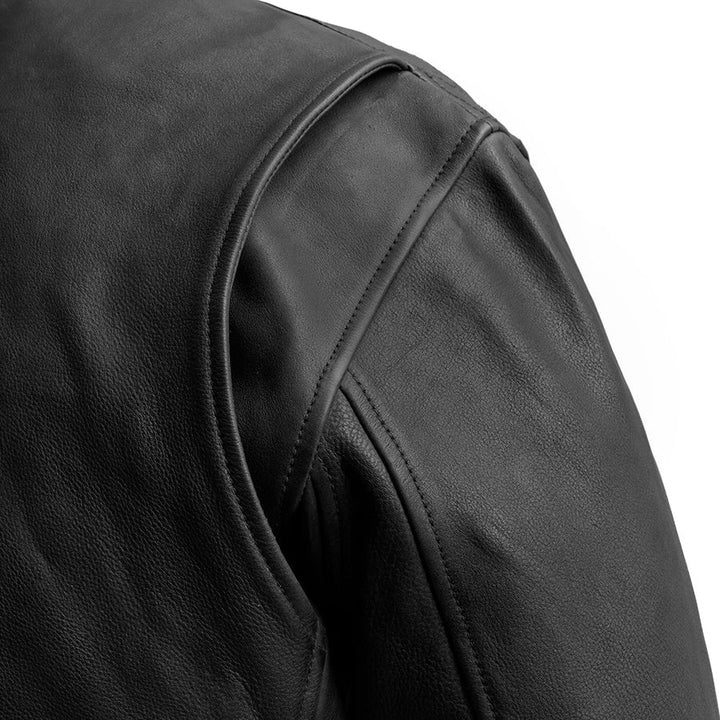 Durable Men's Leather Moto Bomber Jacket in USA