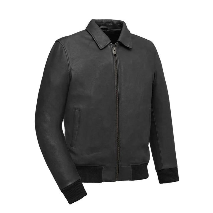 Elegant Moto Bomber Men's Leather Jacket in USA