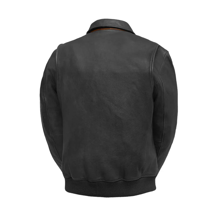 Stylish Men's Moto Bomber Leather Jacket in USA