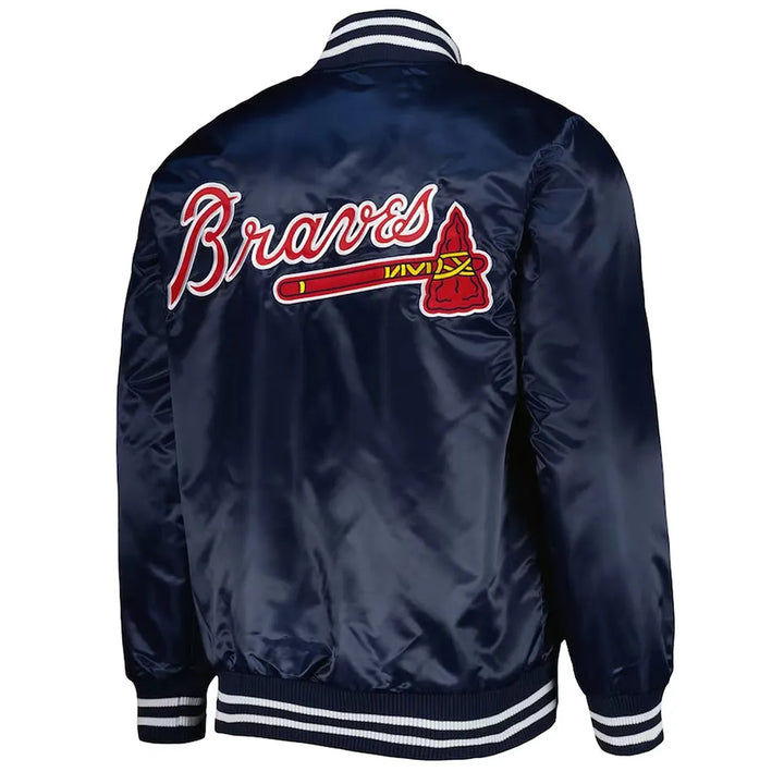 Atlanta Braves Patch Full-Snap Satin Jacket