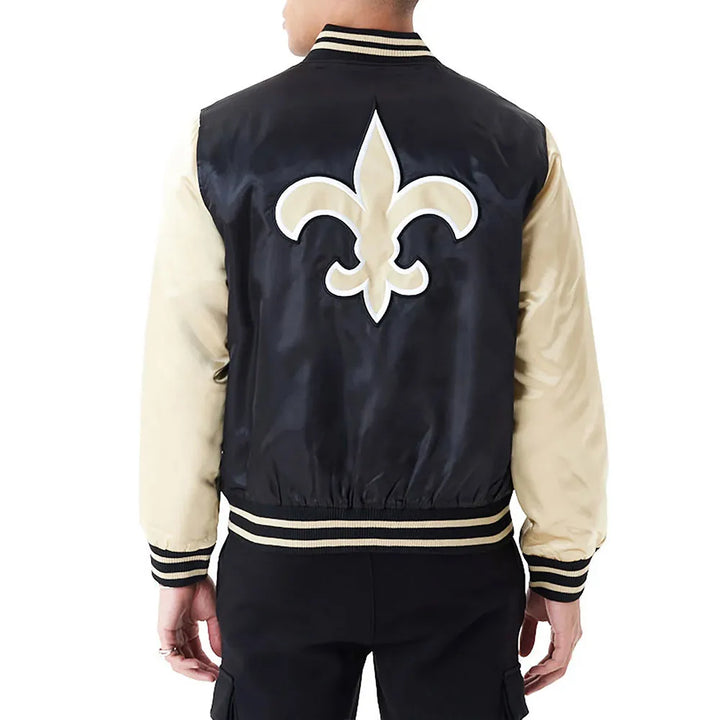 NFL Saints black satin jacket for men and women in USA