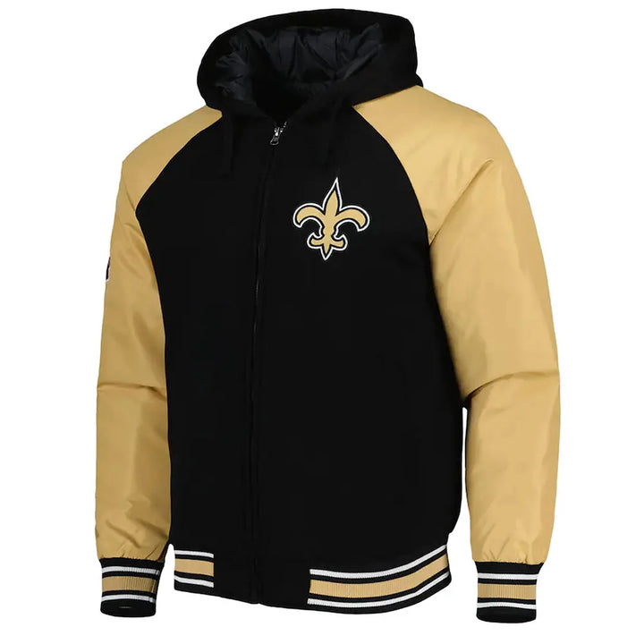 NFL Saints black and gold wool varsity jacket in USA