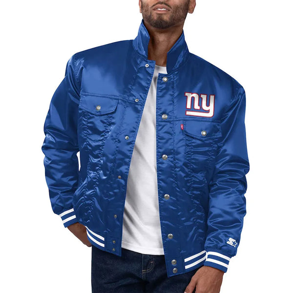 NFL New York Giants Satin Jacket Men and Women