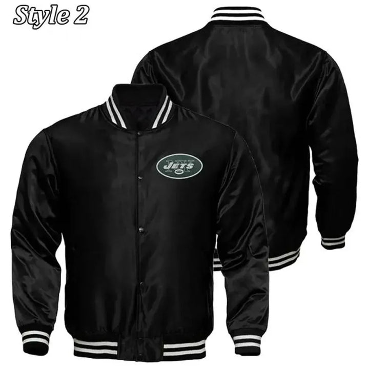 Unisex NY Jets snap-button varsity jacket

