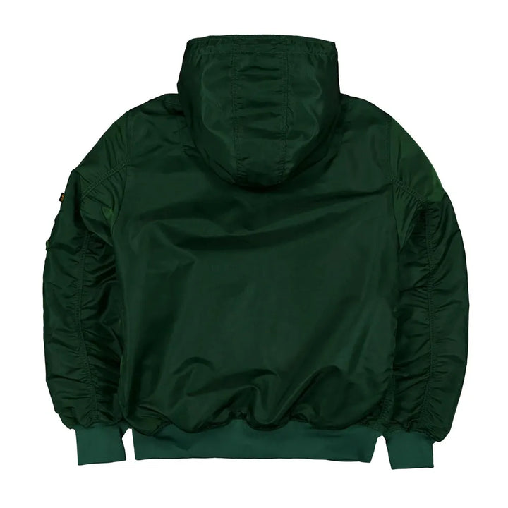Unisex New York Jets satin bomber jacket with hood

