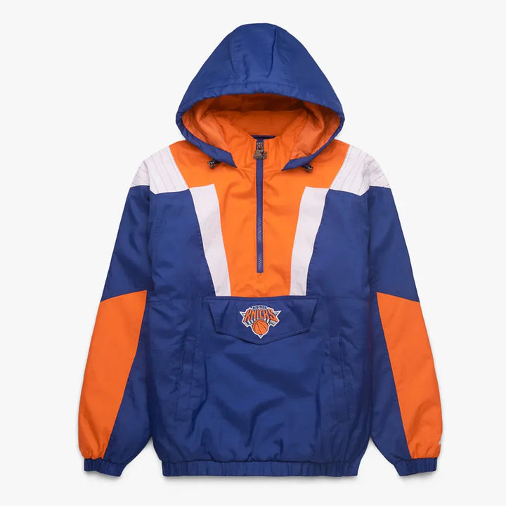 front view New York Knicks Pullover Half-Zip Jacket