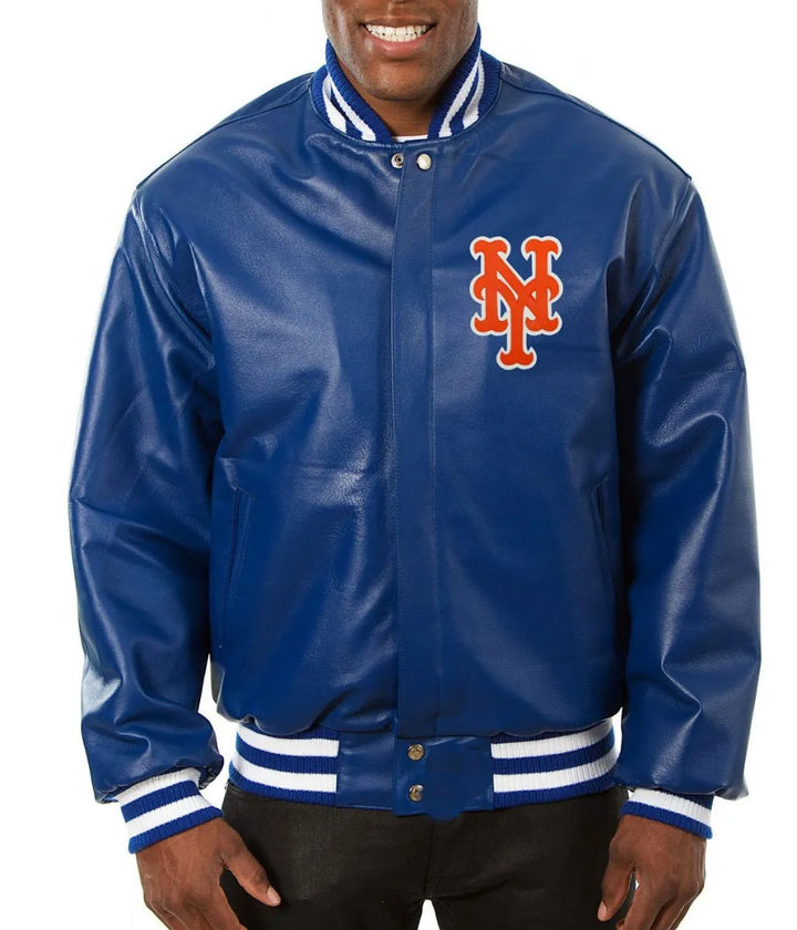 New York Mets varsity leather jacket

