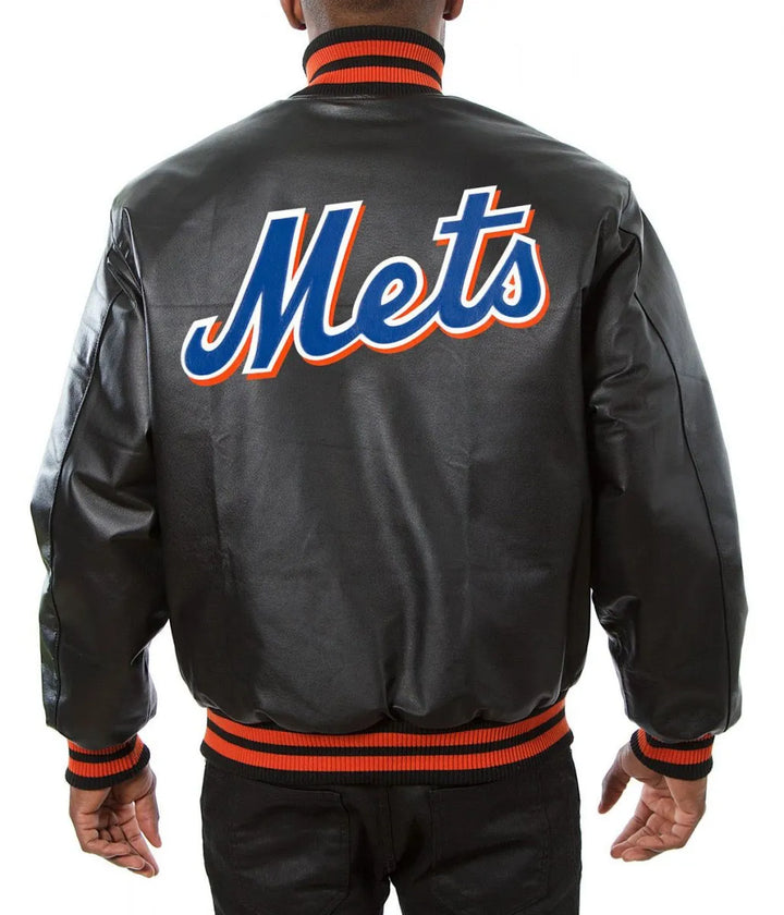 New York Mets genuine leather outerwear

