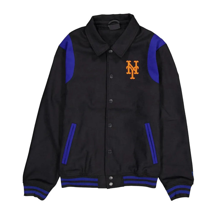 New York Mets black wool varsity jacket