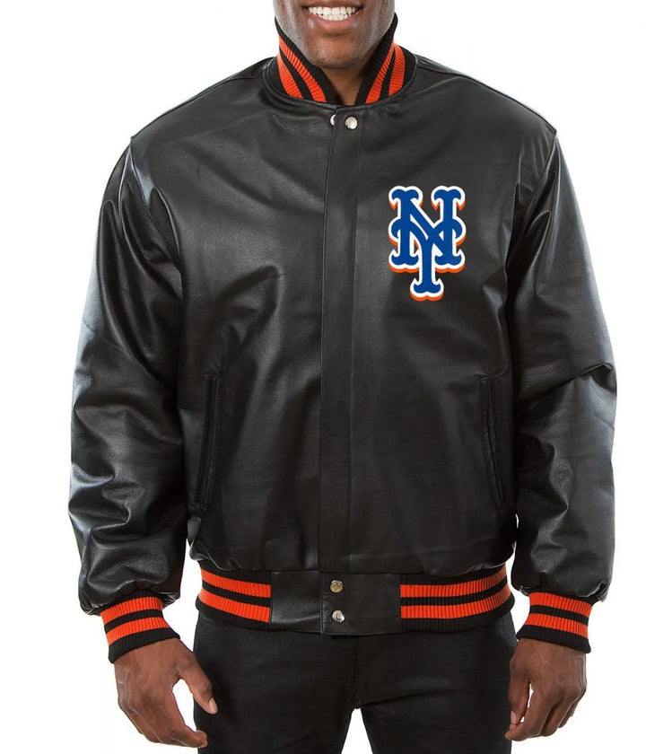 Blue and black Mets baseball jacket

