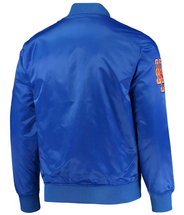 MLB wordmark satin jacket New York Mets

