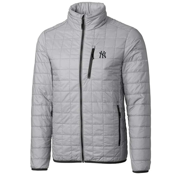 NY Yankees Full-Zip Grey Puffer Jacket