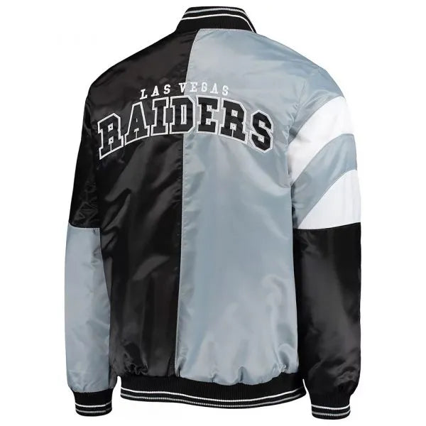 Raiders jacket with zig-zag sleeve stripe in USA