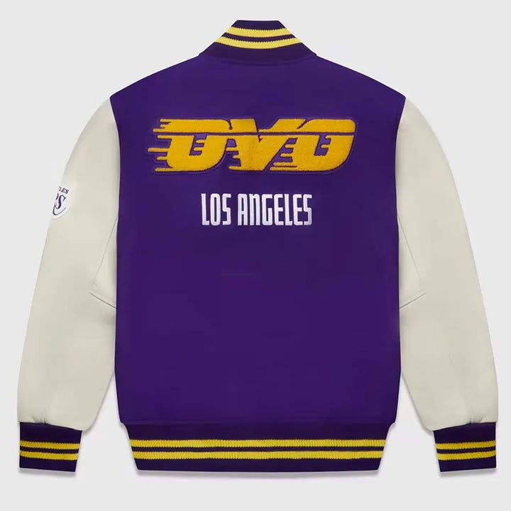 Back View  NBA Los Angeles Lakers Varsity Jacket
