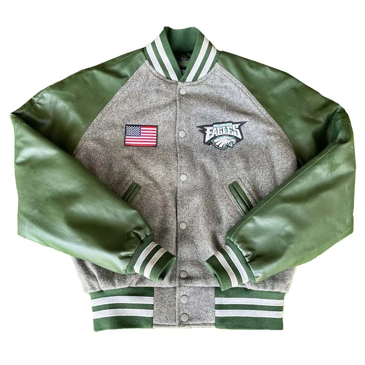 Philadelphia Eagles American Flag varsity jacket in USA